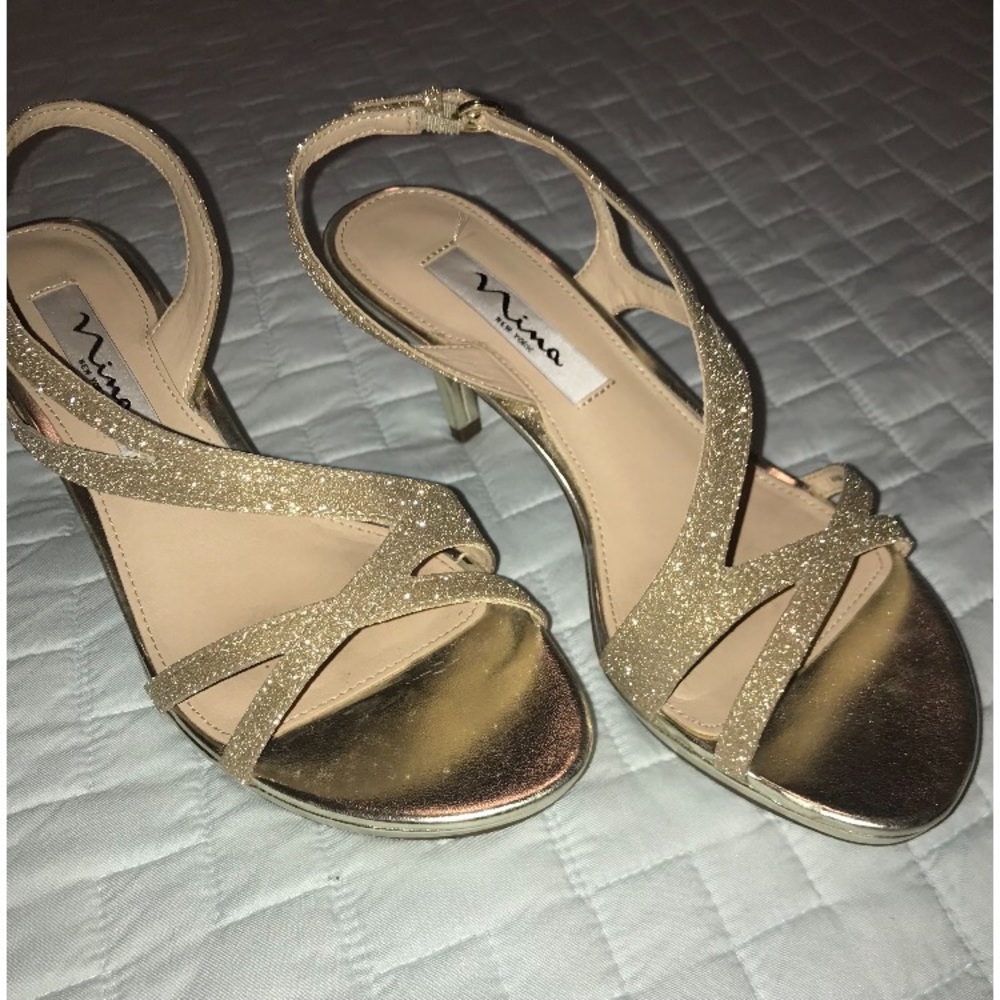 Nina Nura Platino Gold Sandals View 2